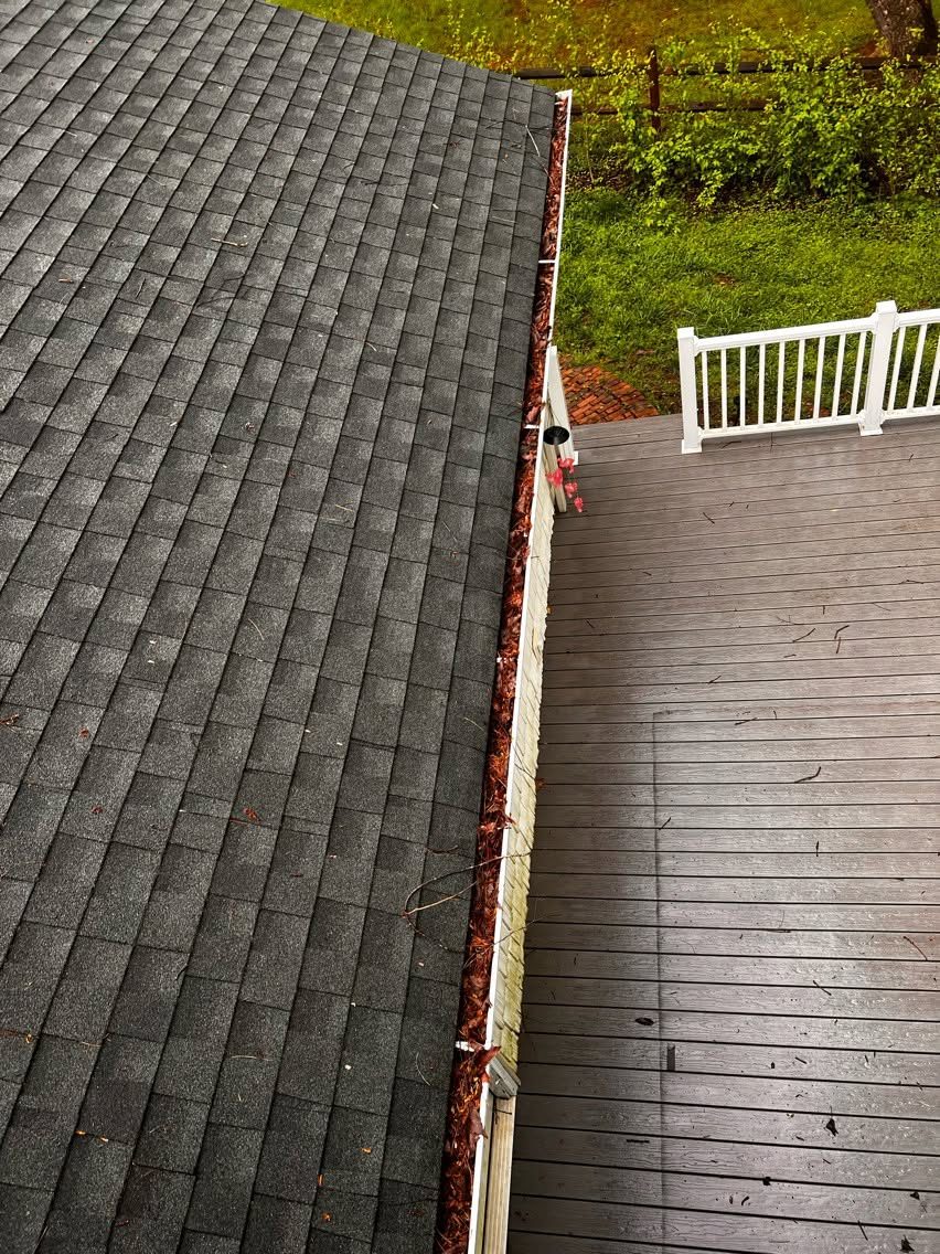 New seamless gutter installation on Hickory NC home — Hickory Gutter Pros