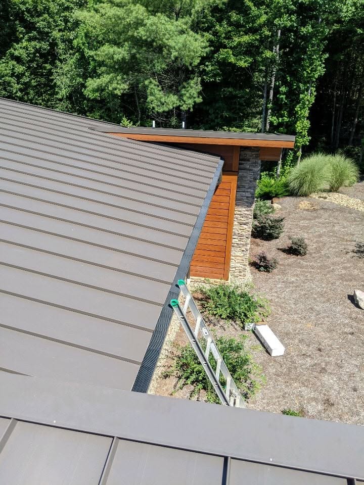 RainDrop gutter guard installed on roofline Hickory NC