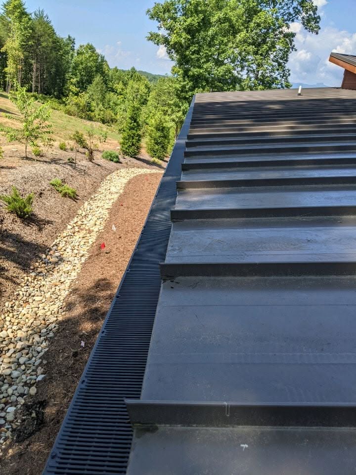 Close-up RainDrop gutter guard mesh Hickory NC