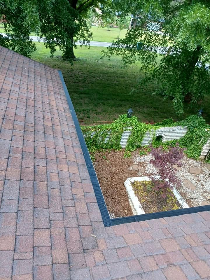 RainDrop gutter guard on two-story home Hickory NC