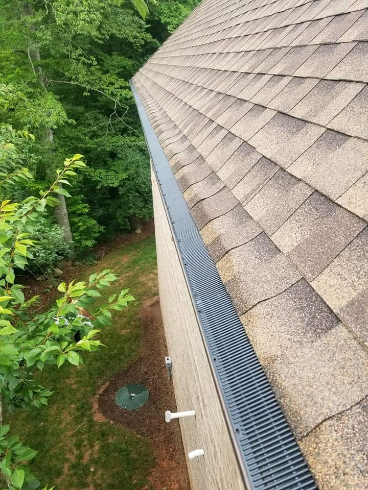 Gutter guard before and after debris protection NC