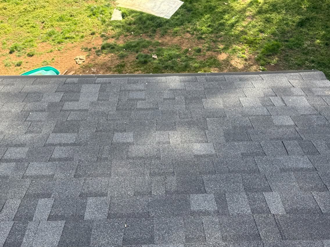 Gutter guards on roofline with full leaf protection