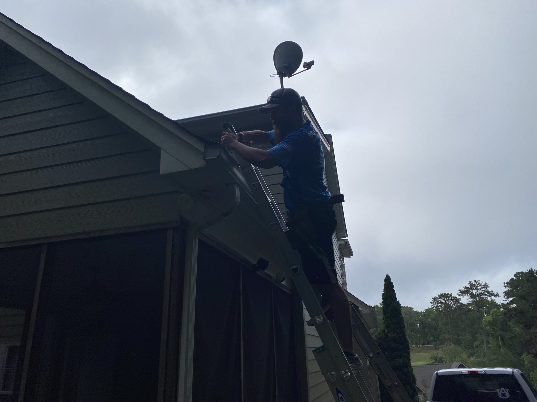 Hickory Gutter Pros installation team at work in Hickory, NC